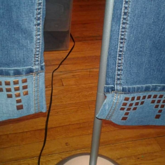 Denim rolled cuff studded jeans 👖 - Picture 3 of 8